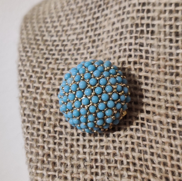 Signed Marcel Boucher Turquoise Ball Sphere Brooch - Picture 9 of 15
